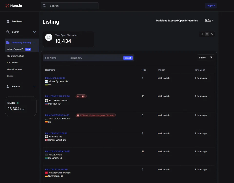 AttackCapture page